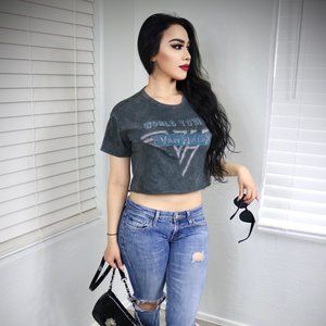 Van Halen Rock Band Cropped T-shirt Size S